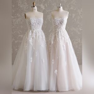 Elegant White Lace Strapless Dress